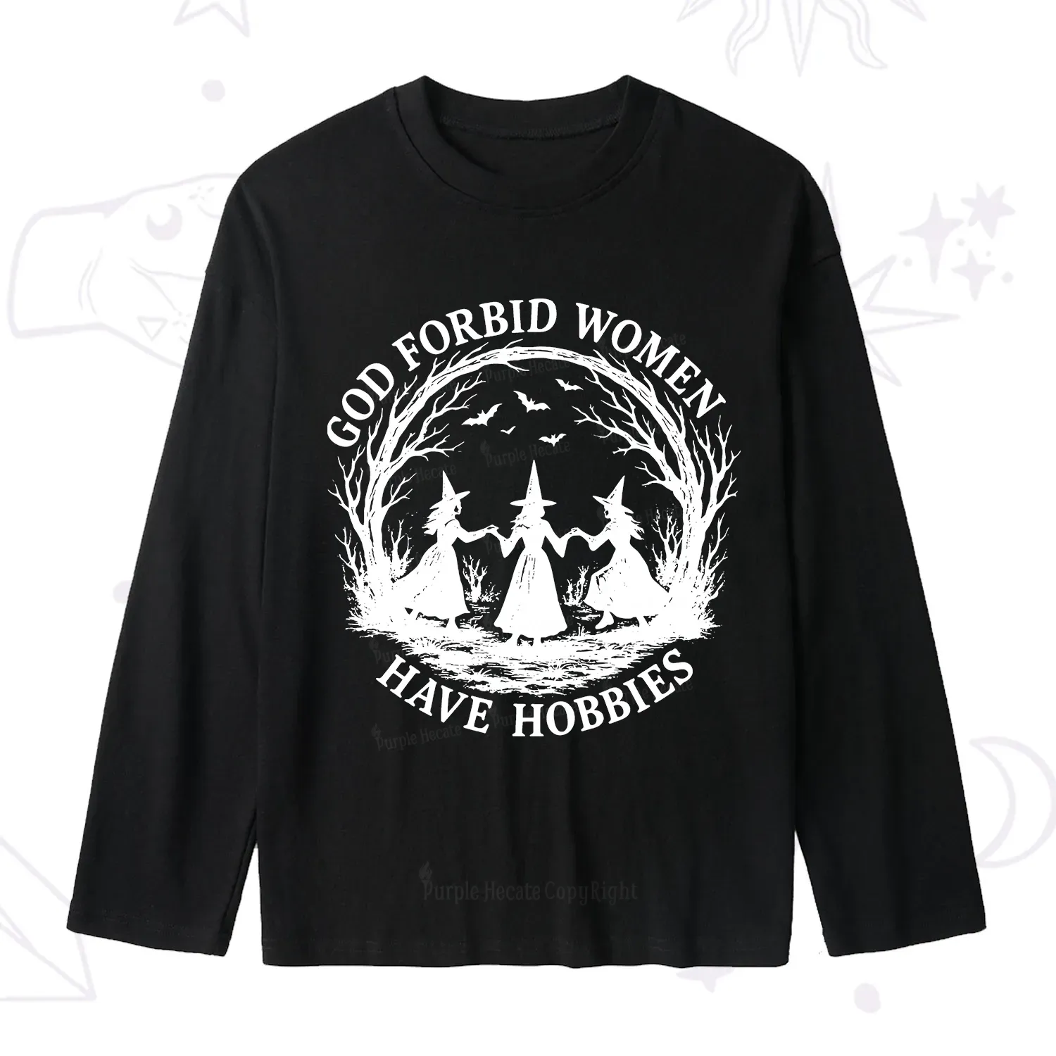 Purplehecate God Forbid Women Have Hobbies Slub Long Sleeve T-Shirt