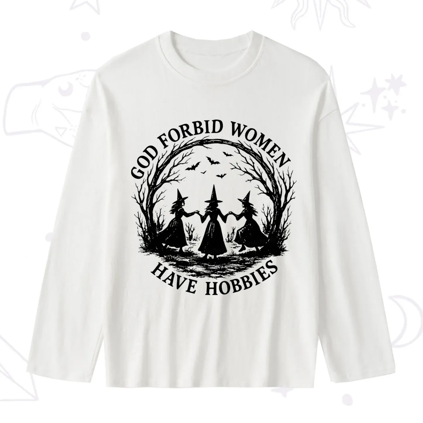 Purplehecate God Forbid Women Have Hobbies Slub Long Sleeve T-Shirt