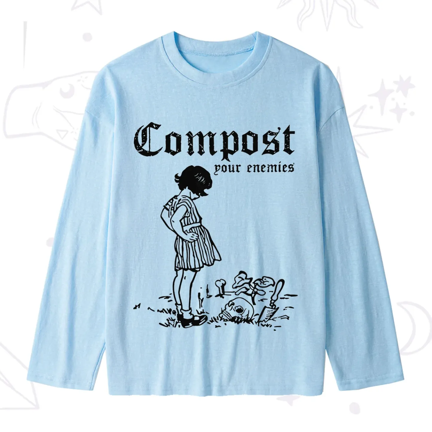 Purplehecate Compost Your Enemies Slub Long Sleeve T-Shirt