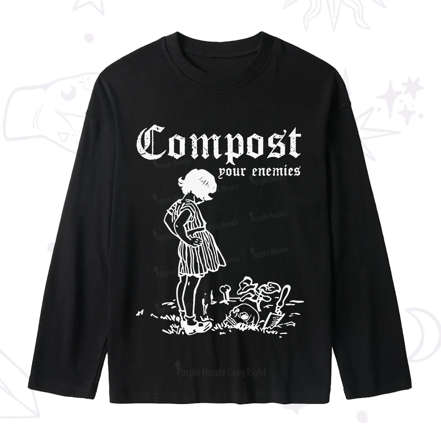 Purplehecate Compost Your Enemies Slub Long Sleeve T-Shirt
