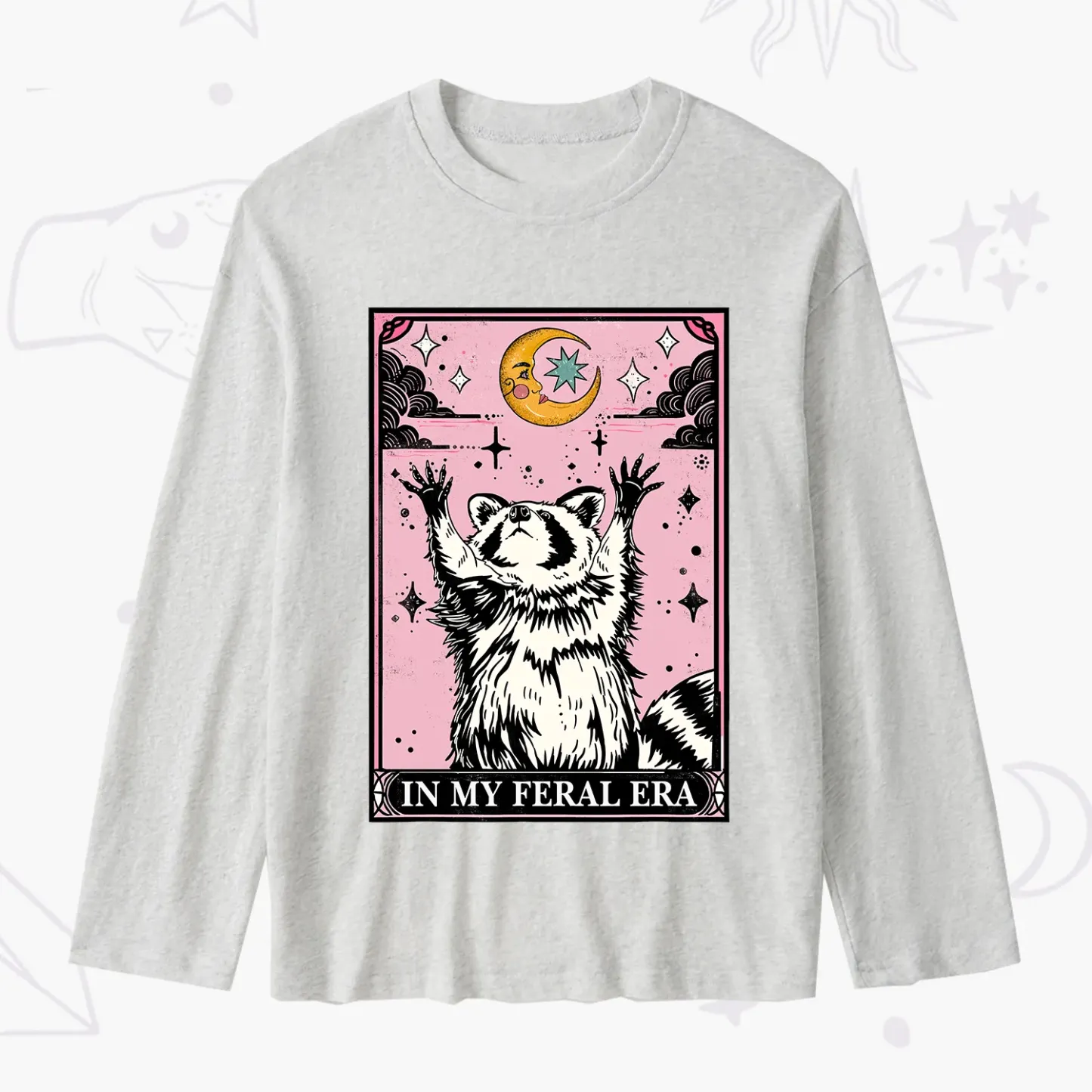 [Copy]Purplehecate Funny Possum Sorry I Can't I'm Dead Slub Long Sleeve T-Shirt