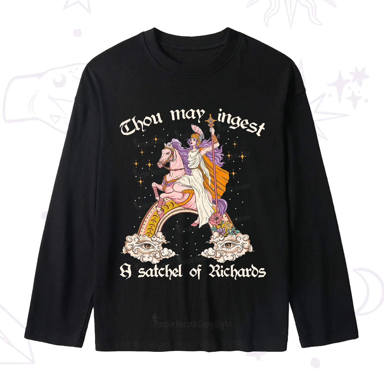 Purplehecate Thou may ingest a satchel of Richards Slub Long Sleeve T-Shirt