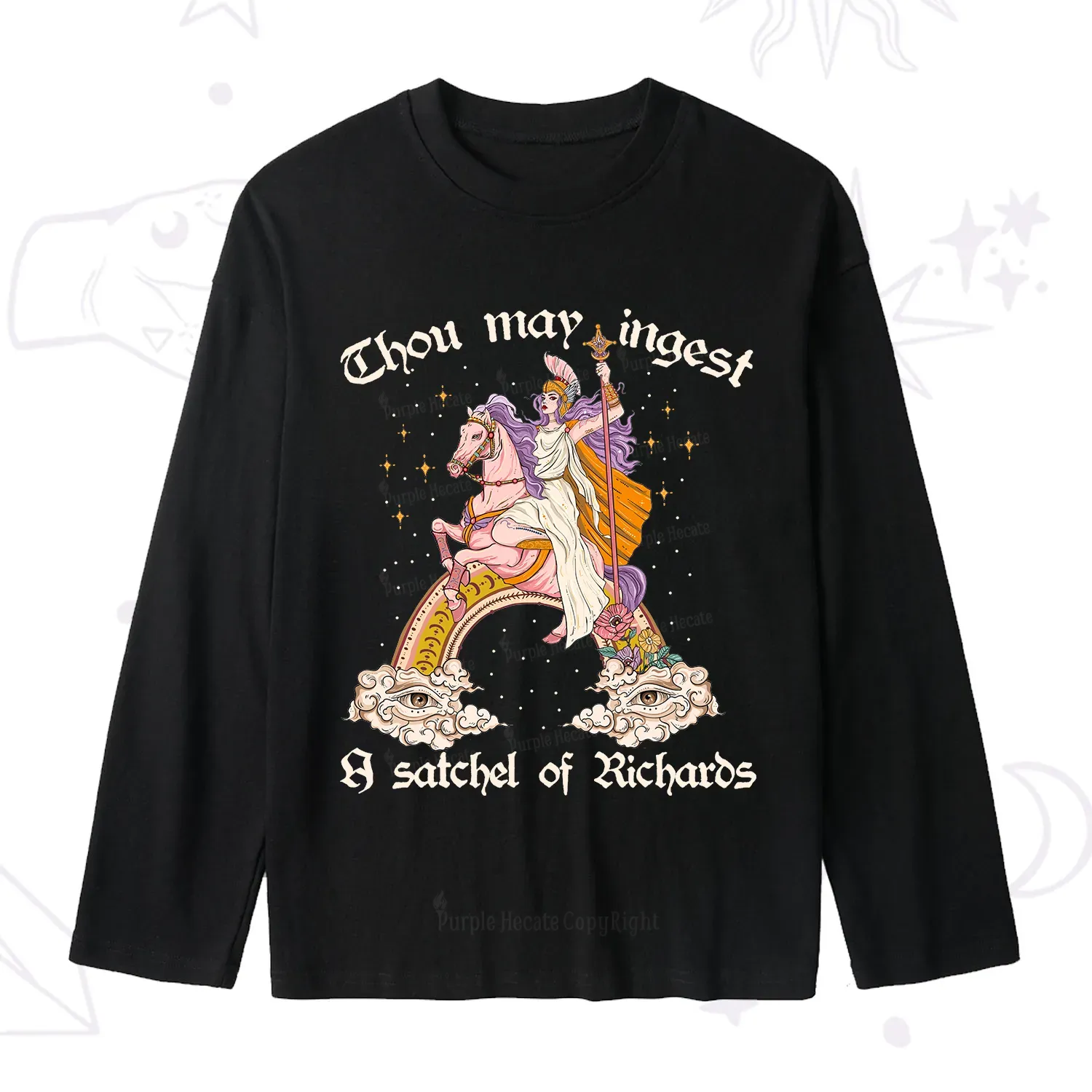 Purplehecate Thou may ingest a satchel of Richards Slub Long Sleeve T-Shirt