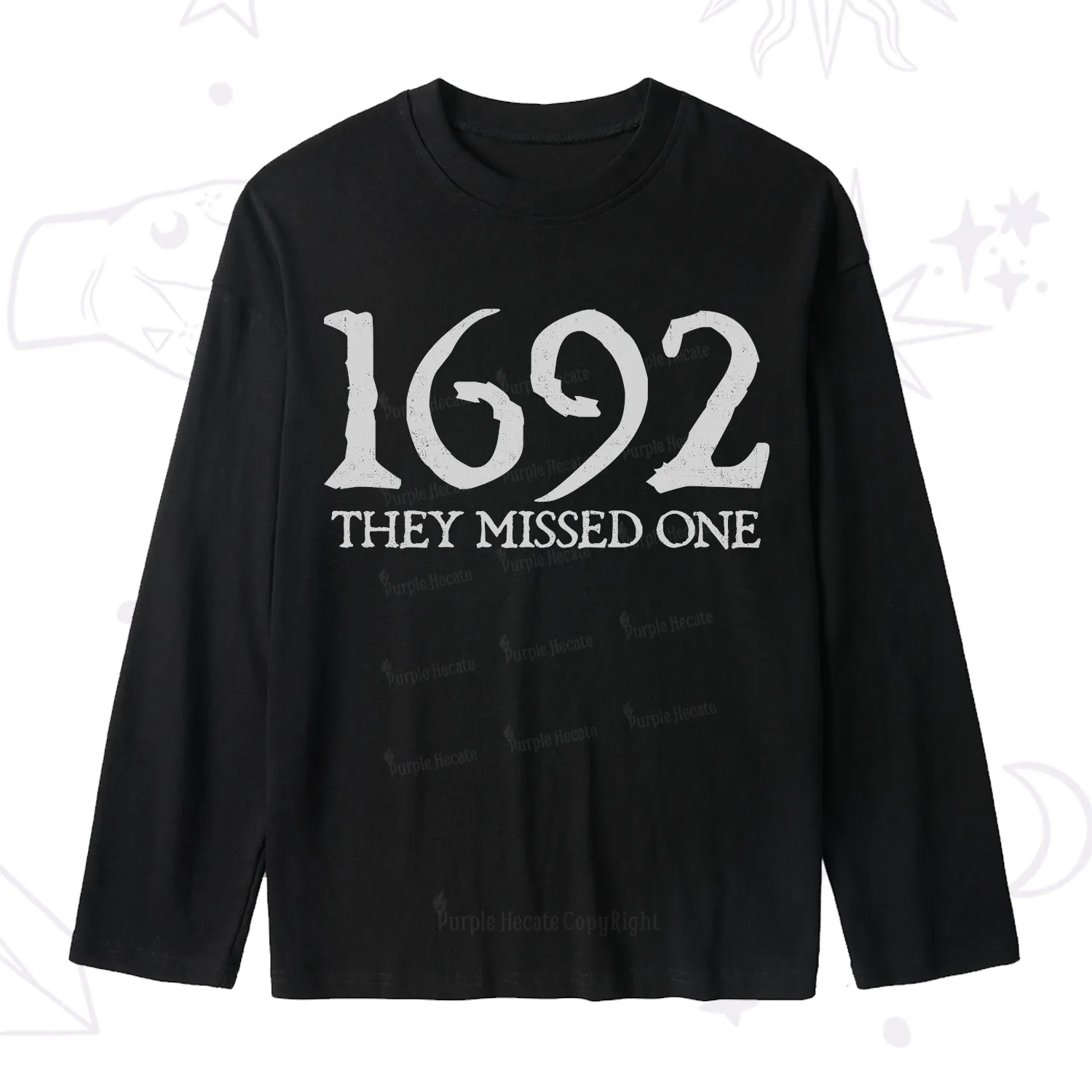 Purplehecate 1692 They Missed One Slub Long Sleeve T-Shirt