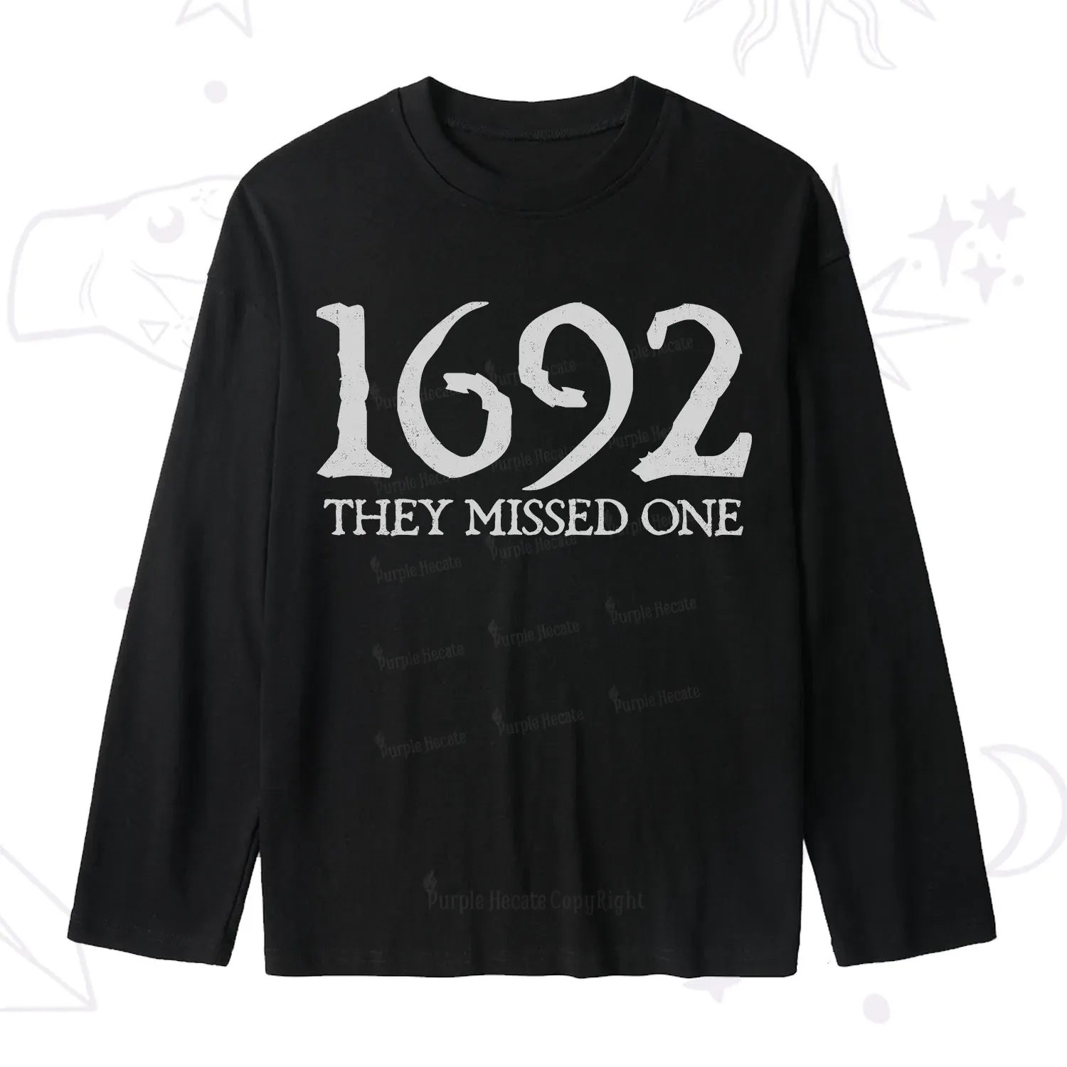 Purplehecate 1692 They Missed One Slub Long Sleeve T-Shirt