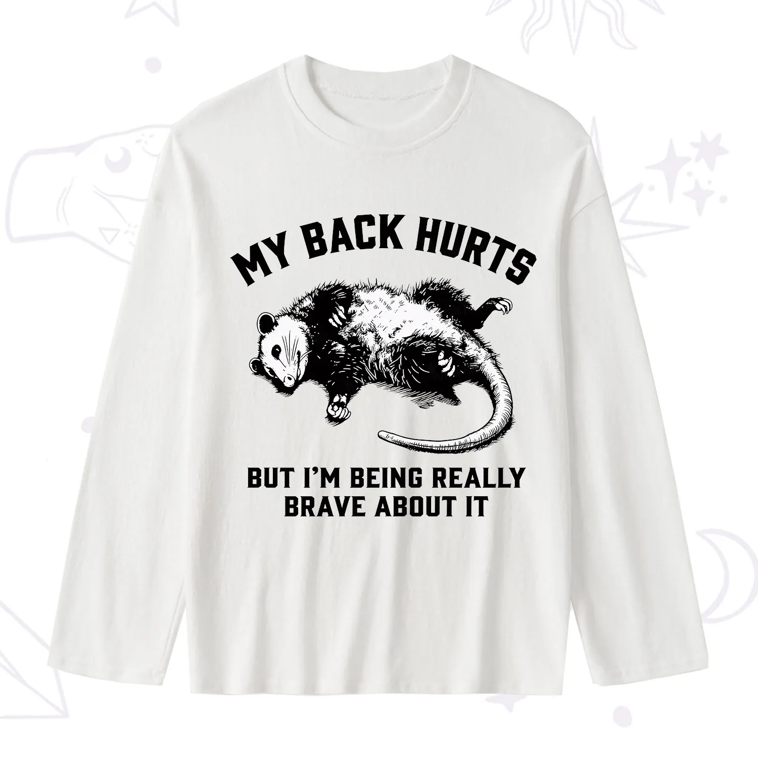 Purplehecate My Back Hurts But I'm Being Really Brave About It Slub Long Sleeve T-Shirt