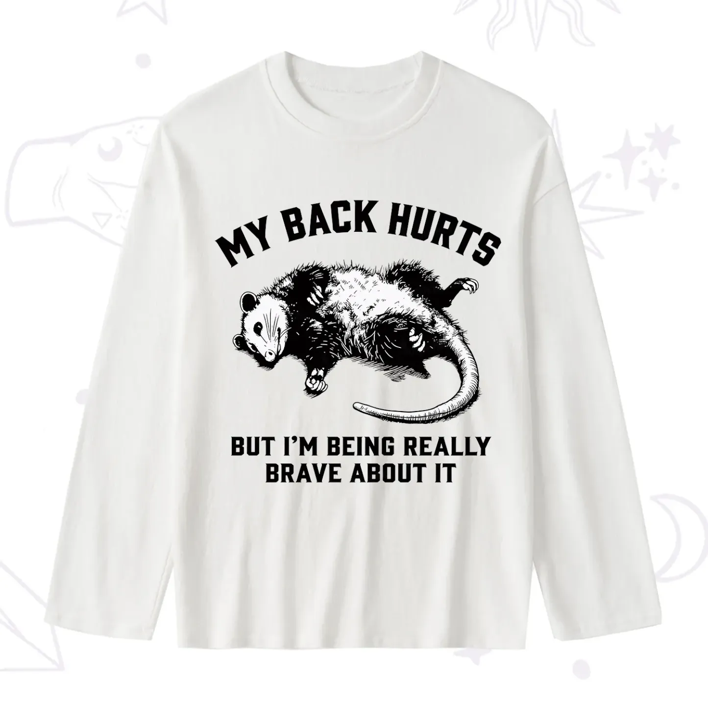 Purplehecate My Back Hurts But I'm Being Really Brave About It Slub Long Sleeve T-Shirt
