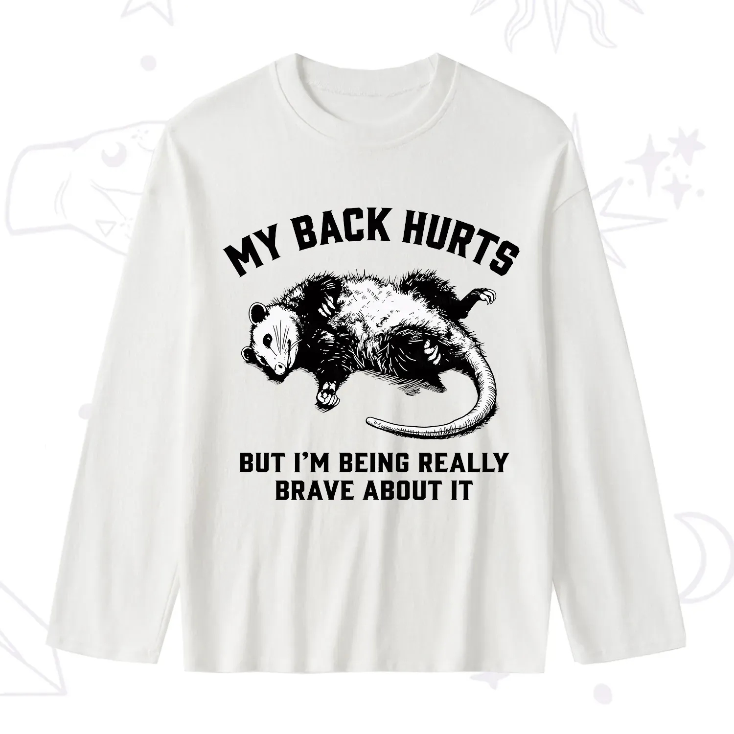 Purplehecate My Back Hurts But I'm Being Really Brave About It Slub Long Sleeve T-Shirt