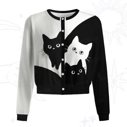 Purplehecate Curious Cats Knit Cardigan