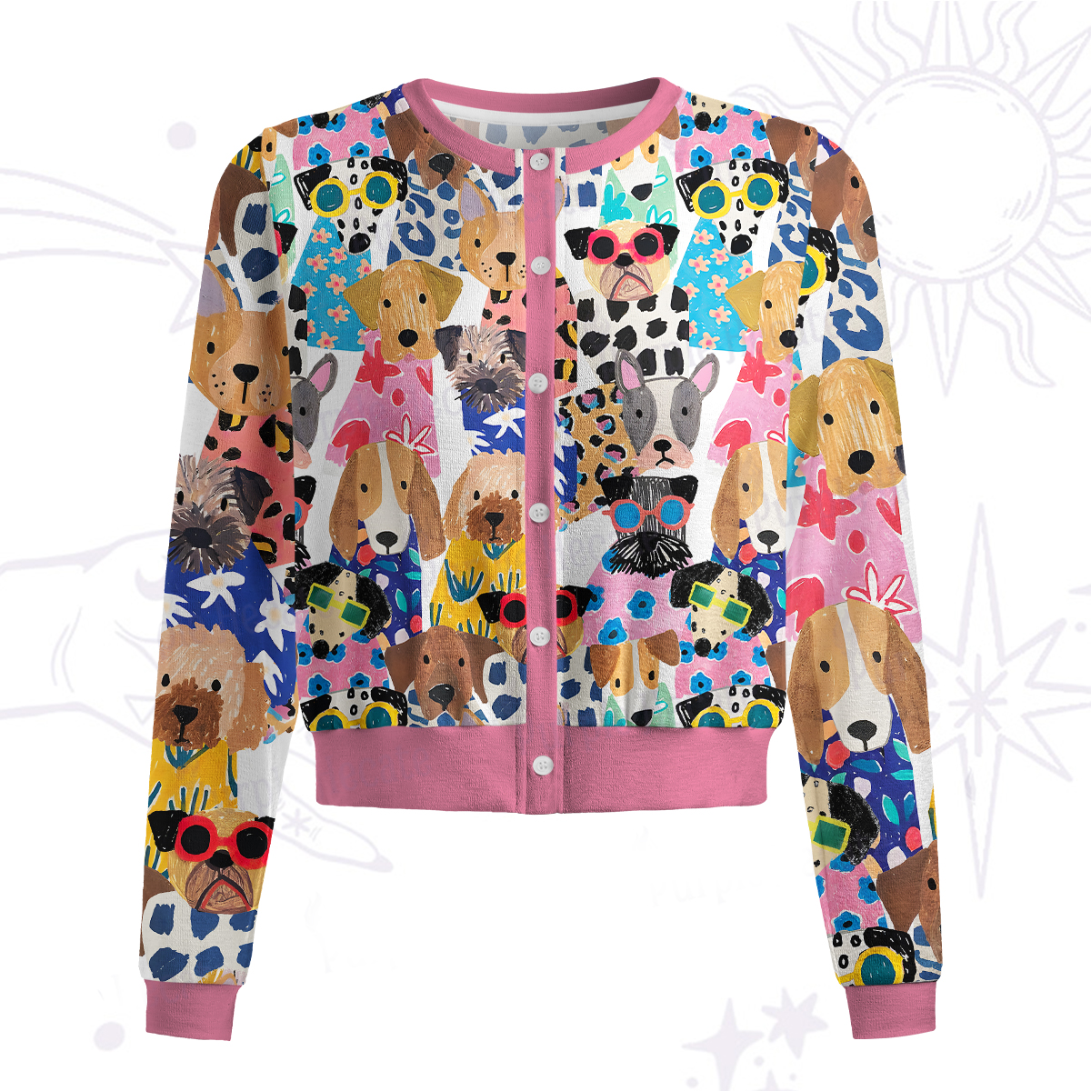 Purplehecate Puppy Parade Knit Cardigan