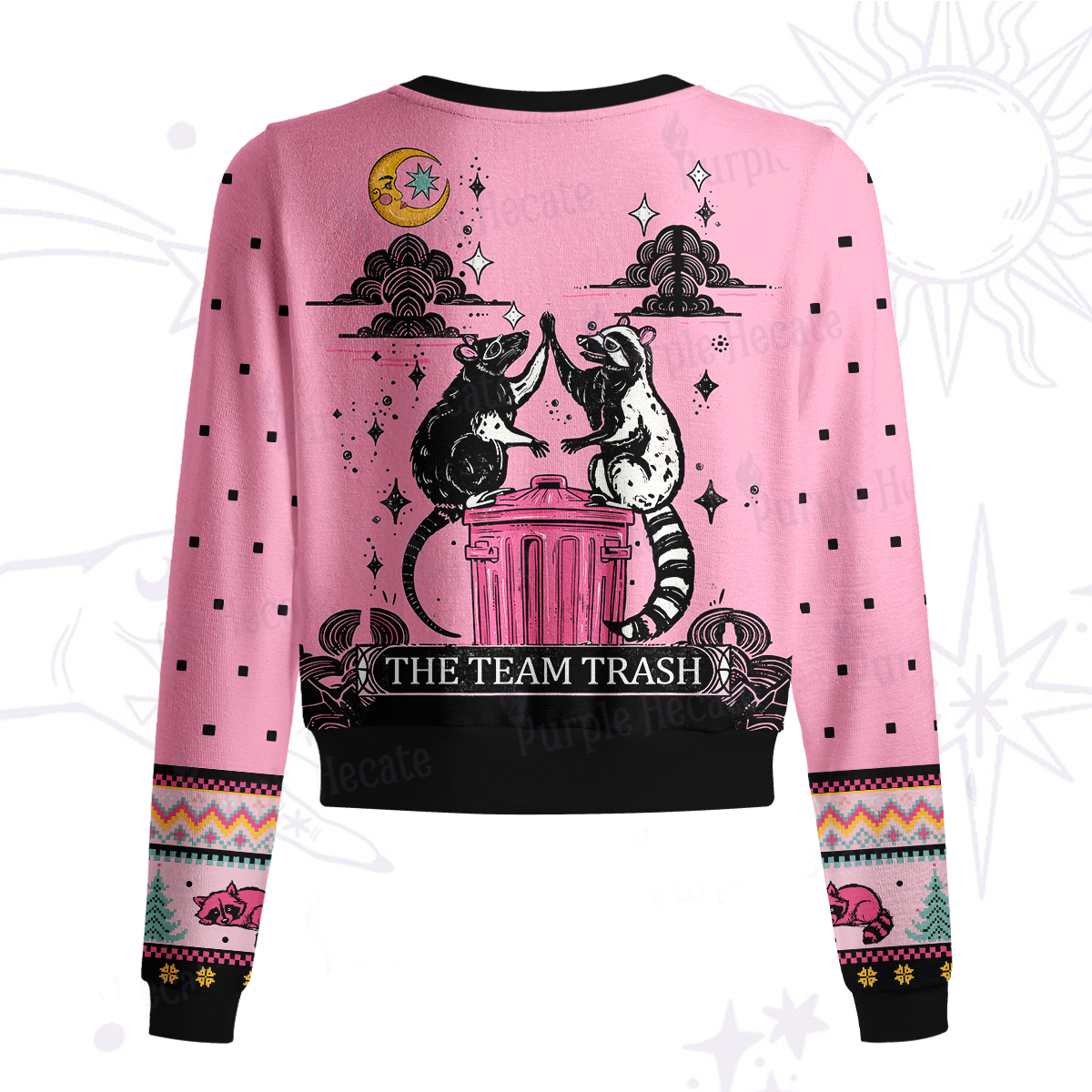 Purplehecate The Team Trash Opossum Tarot Knit Cardigan