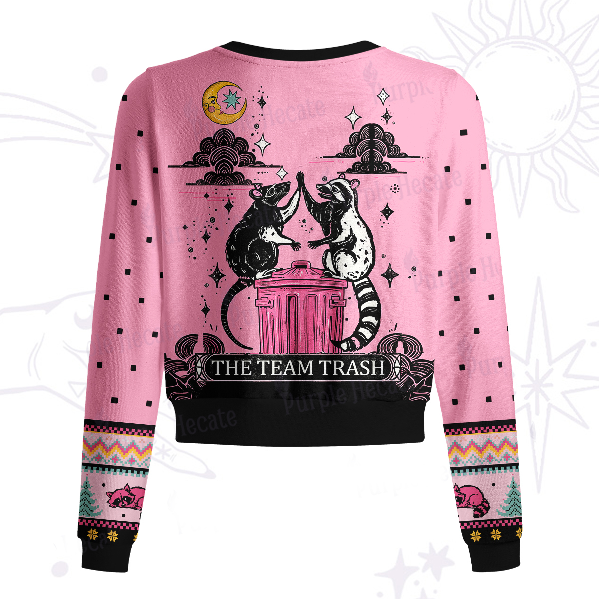 Purplehecate The Team Trash Opossum Tarot Knit Cardigan
