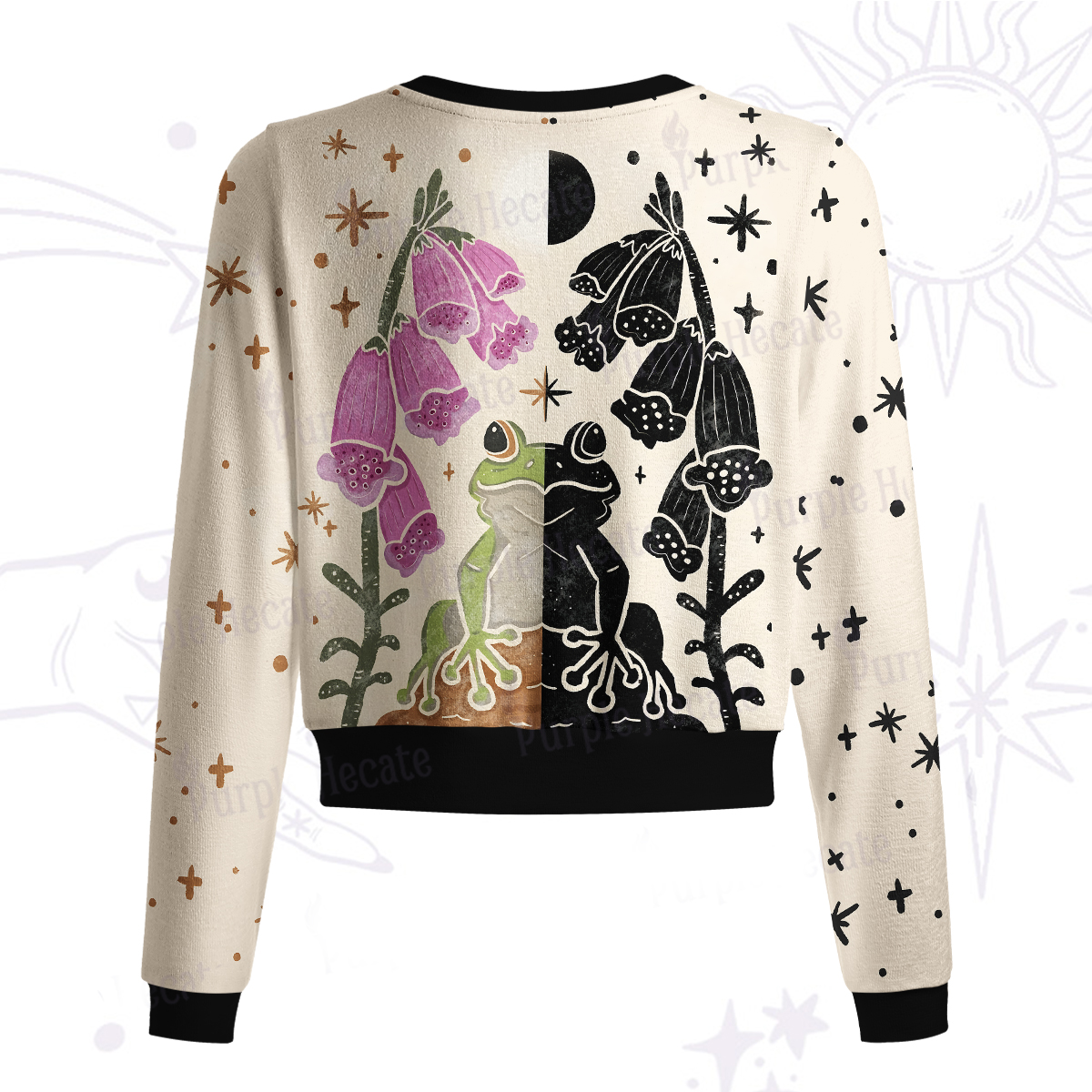 Purplehecate Dual-Tone Frog Garden Knit Cardigan