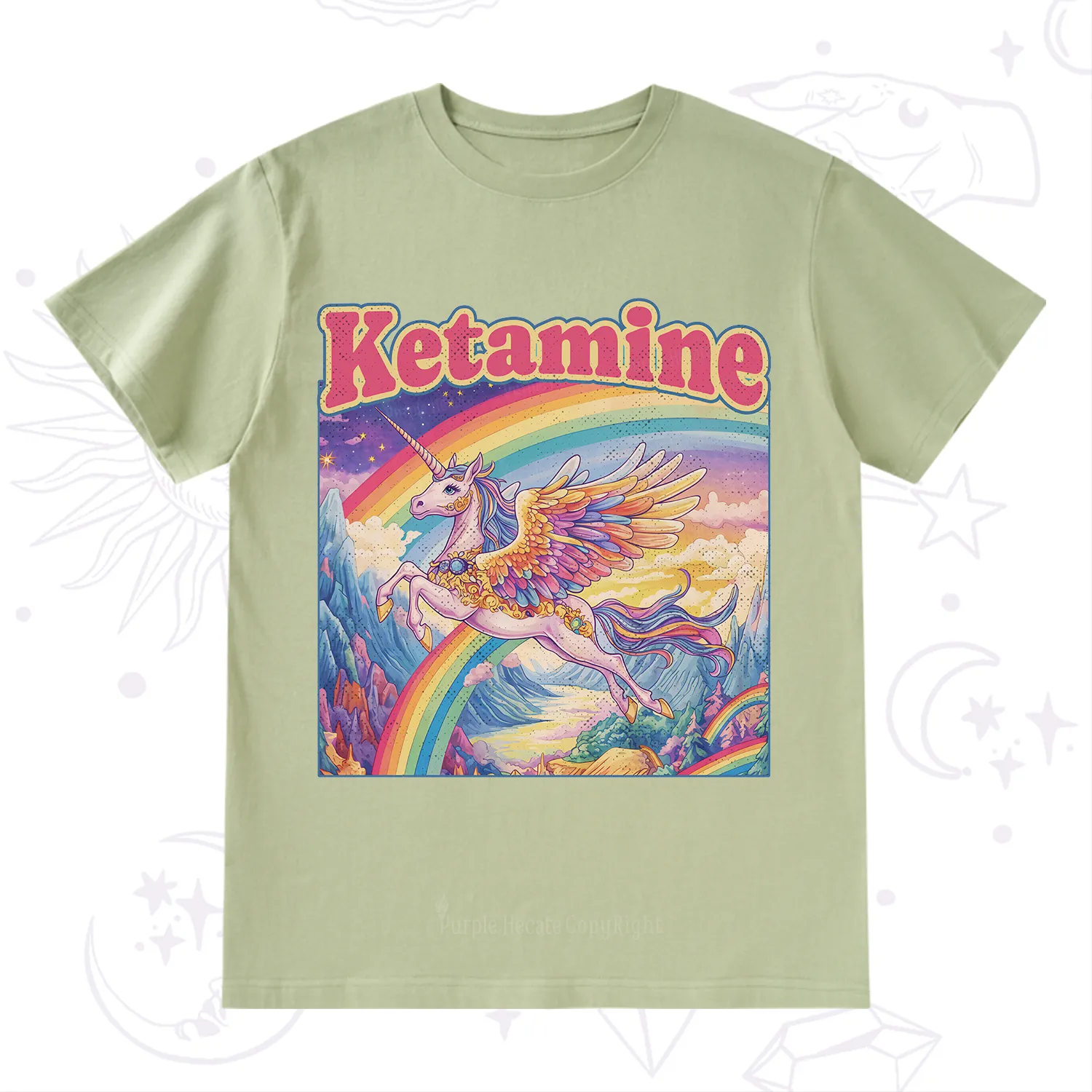 Purplehecate Ketamine Rainbow Unicorn T-Shirt