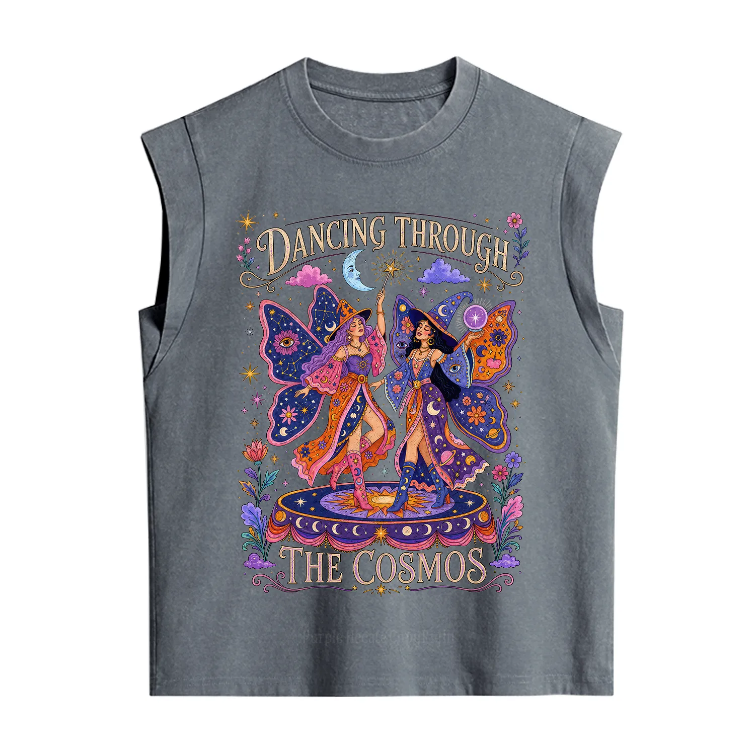 Purplehecate Dancing Through the Cosmos Vintage Washed Tank