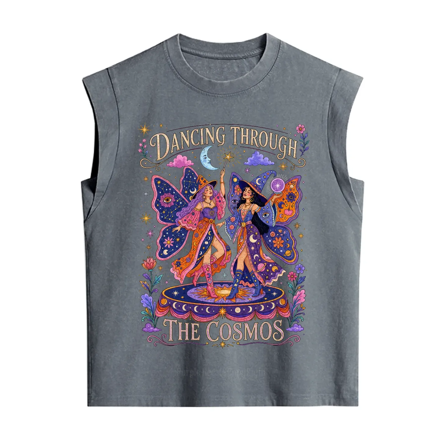 Purplehecate Dancing Through the Cosmos Vintage Washed Tank