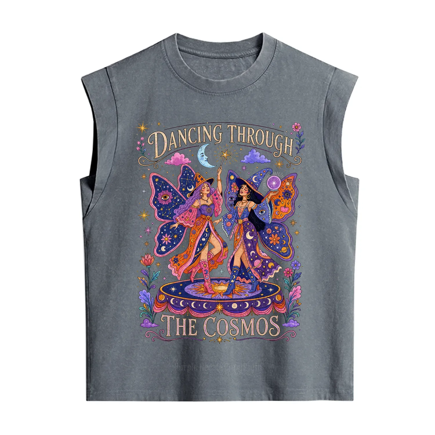 Purplehecate Dancing Through the Cosmos Vintage Washed Tank