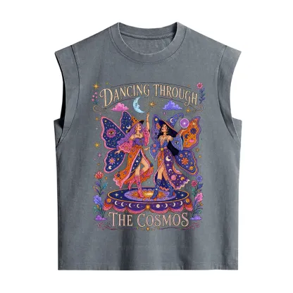 Purplehecate Dancing Through the Cosmos Vintage Washed Tank