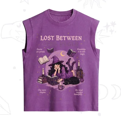 Purplehecate Lost Between the Pages Vintage Washed Tank