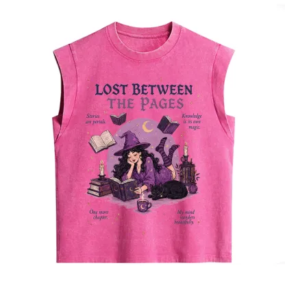 Purplehecate Lost Between the Pages Vintage Washed Tank