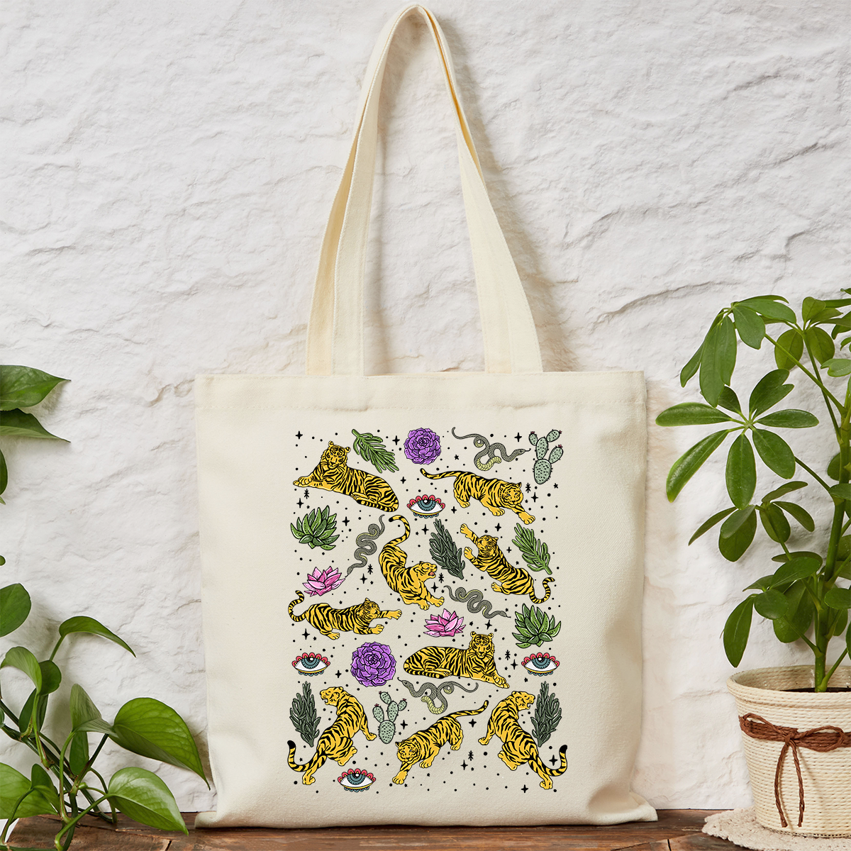 Purplehecate Desert Tiger Tote Bag