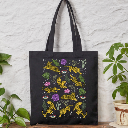 Purplehecate Desert Tiger Tote Bag