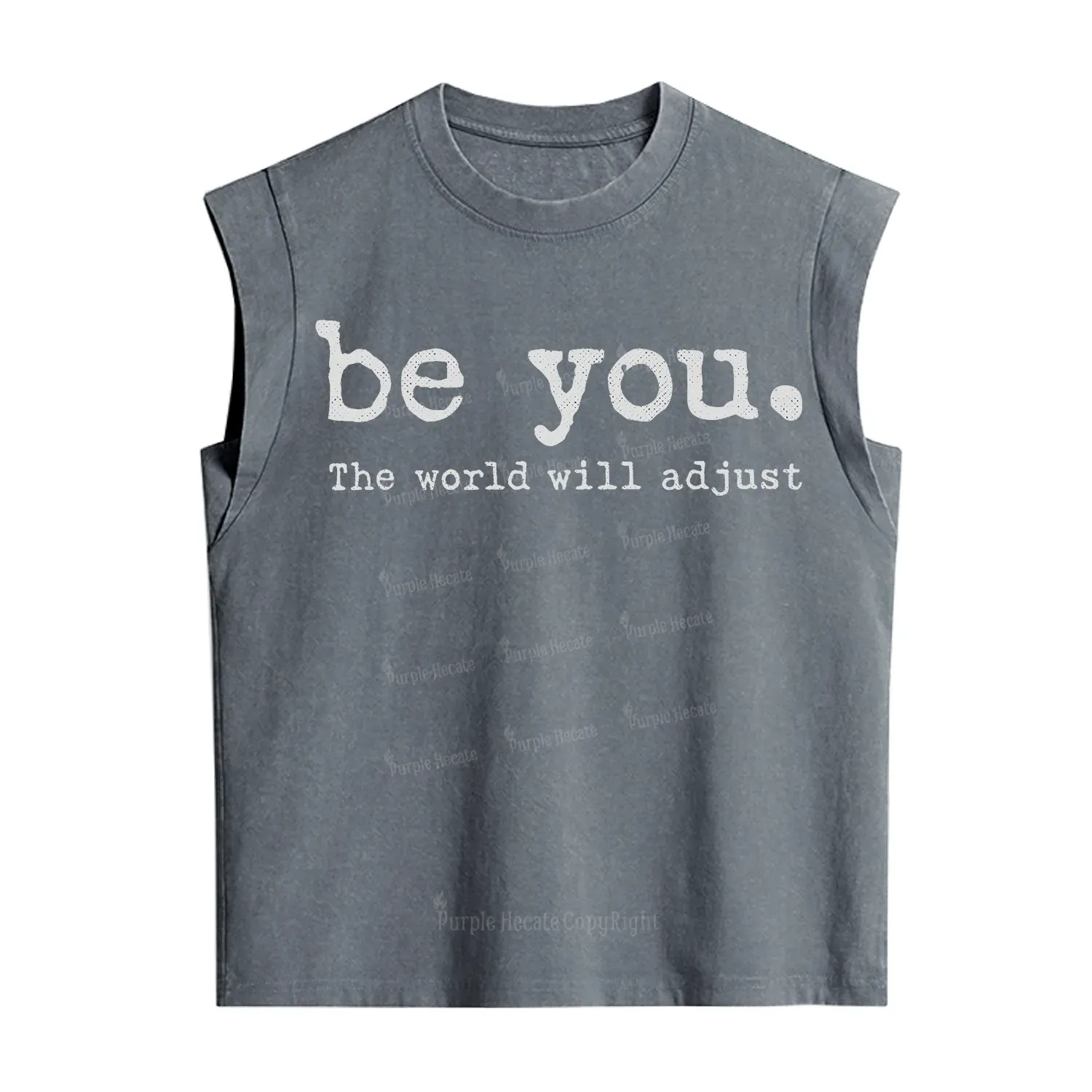 Purplehecate Be You the World Will Adjust Vintage Washed Tank