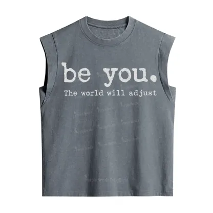 Purplehecate Be You the World Will Adjust Vintage Washed Tank