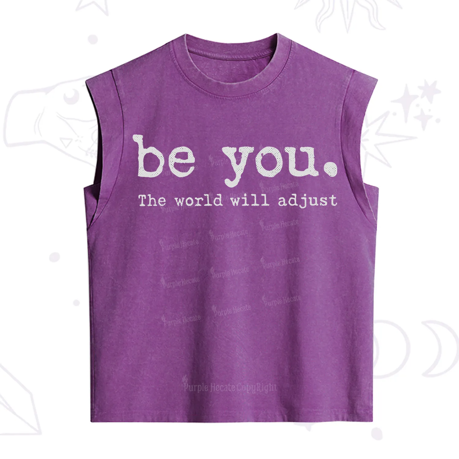 Purplehecate Be You the World Will Adjust Vintage Washed Tank
