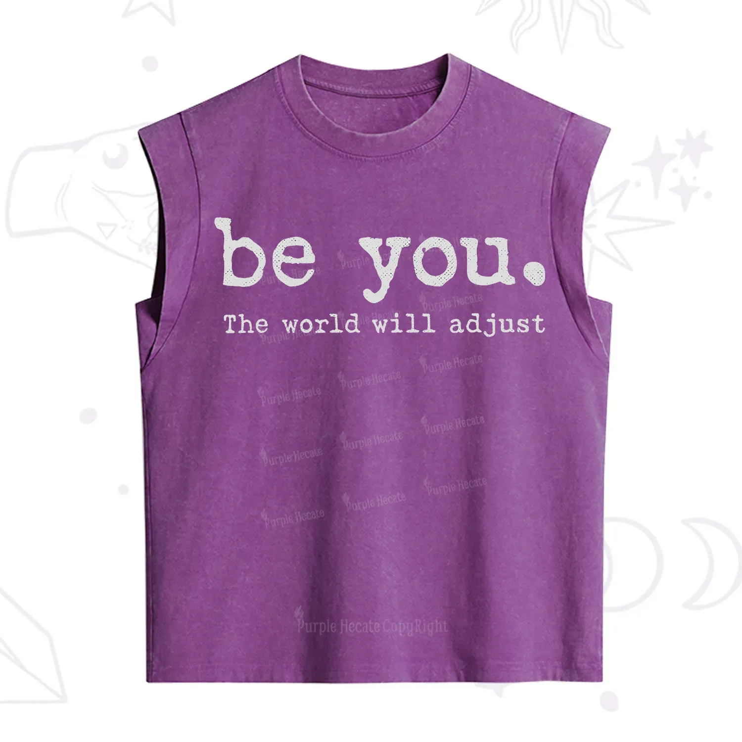 Purplehecate Be You the World Will Adjust Vintage Washed Tank