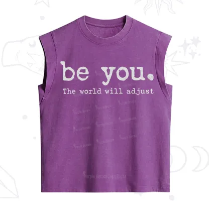Purplehecate Be You the World Will Adjust Vintage Washed Tank