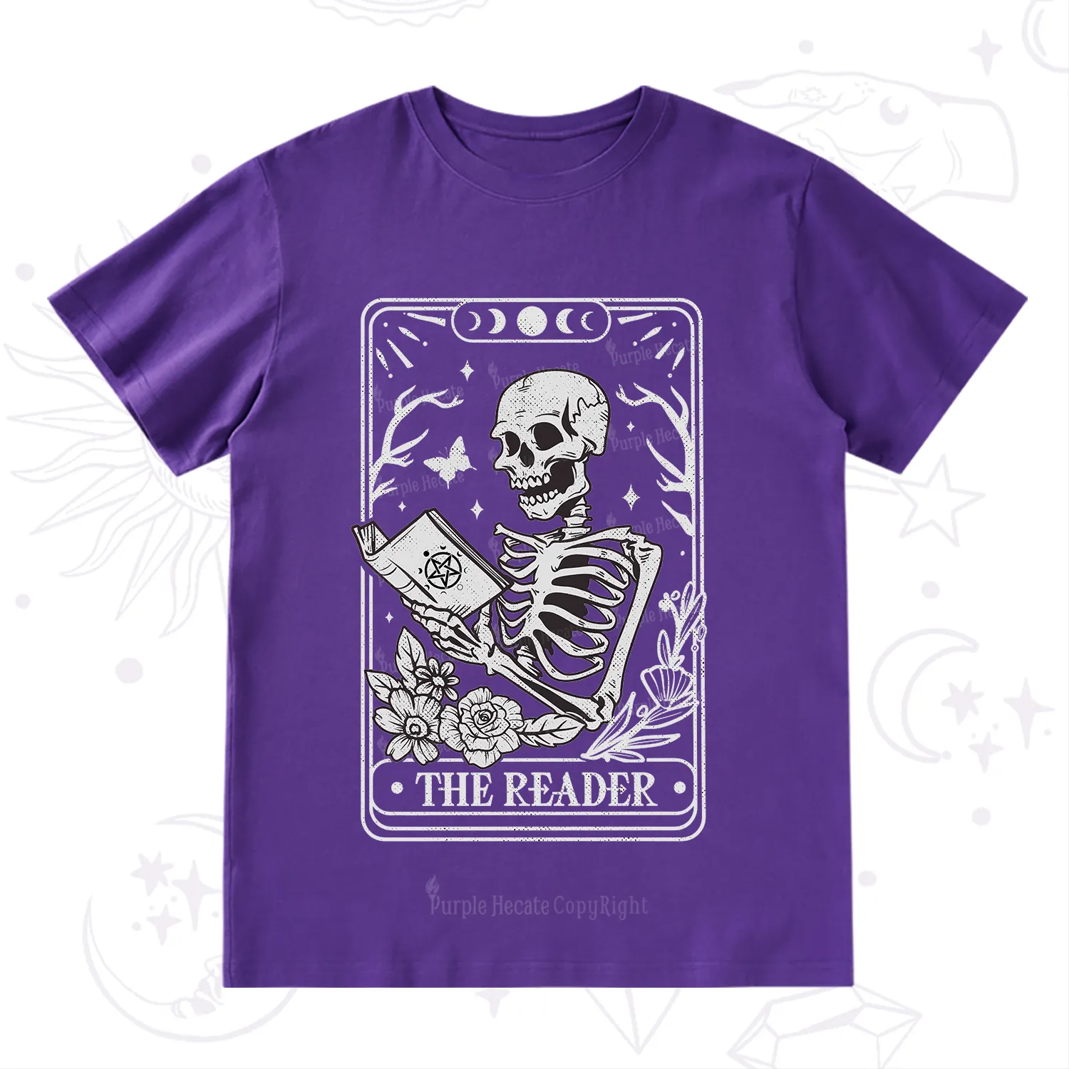 Purplehecate The Reader Tarot Card T-Shirt