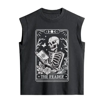 Purplehecate The Reader Tarot Card Vintage Washed Tank