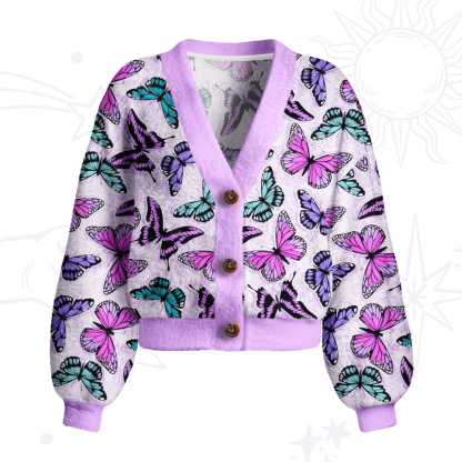 Purplehecate Whimsical Butterfly Cardigan Sweaters
