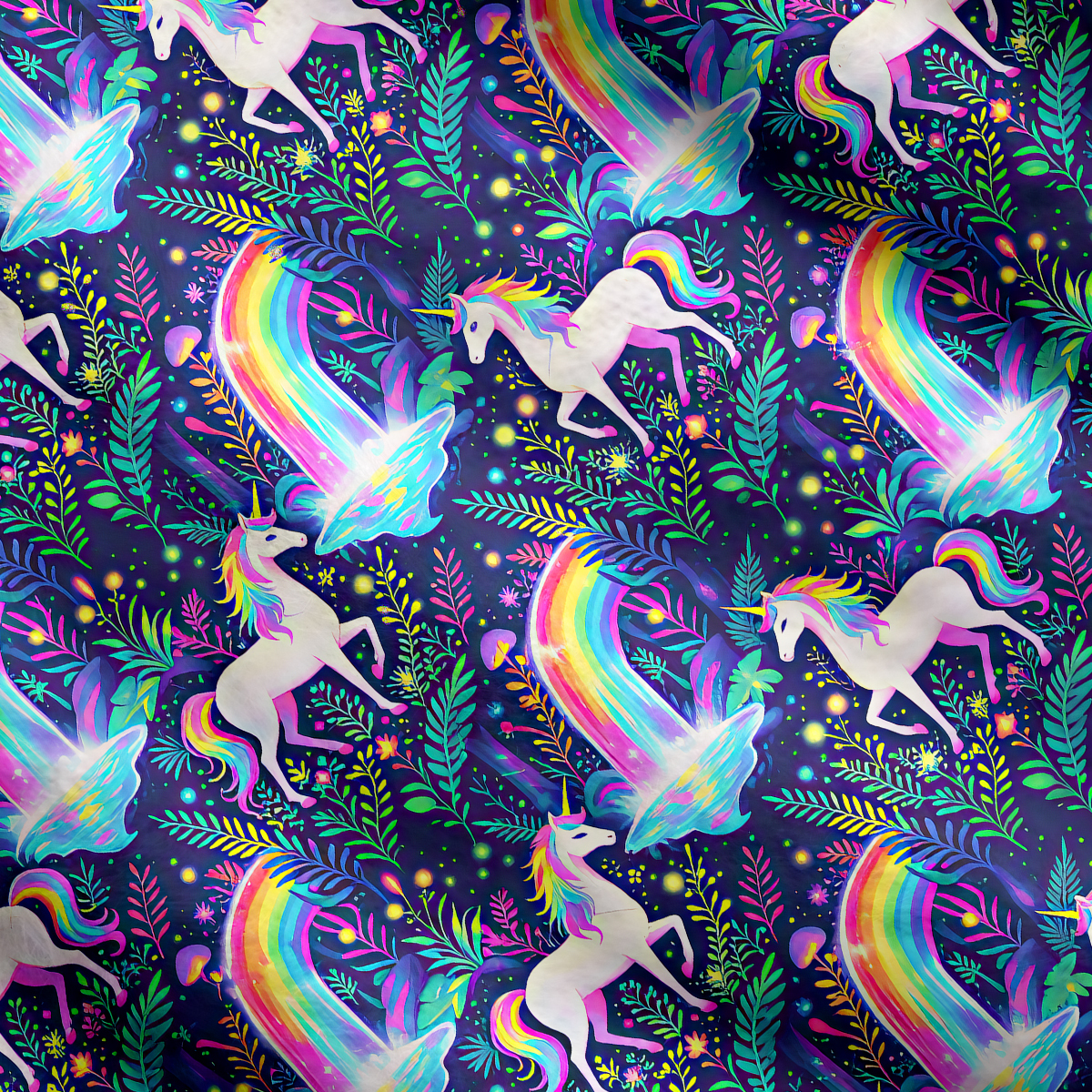 Purplehecate Rainbow Forest Unicorn Magic Cardigan Sweaters