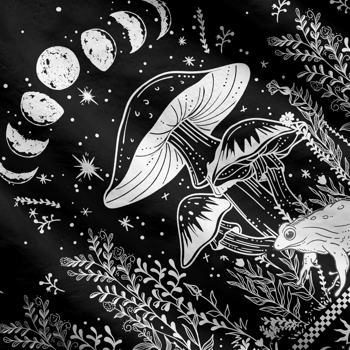 Purplehecate Celestial Frog Mushrooms Cardigan Sweaters