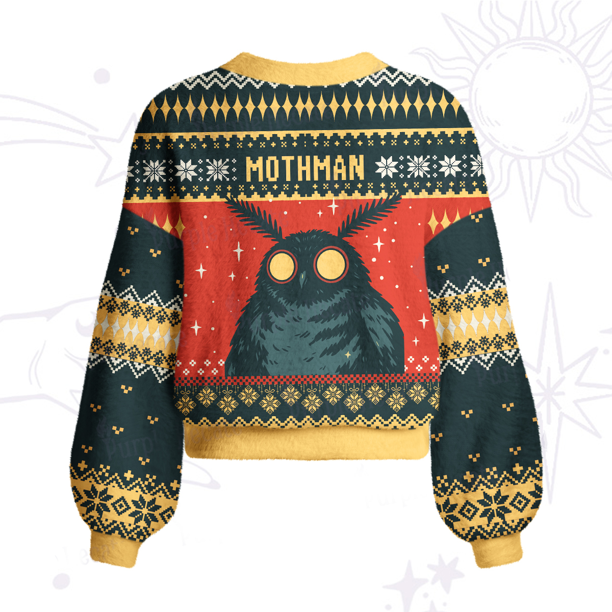 Purplehecate Mothman Eating Soup Cardigan Sweaters