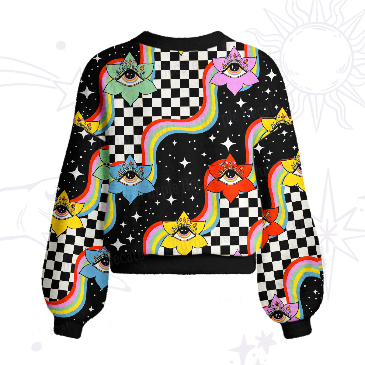 Purplehecate Enchanted Eye Blossom Cardigan Sweaters