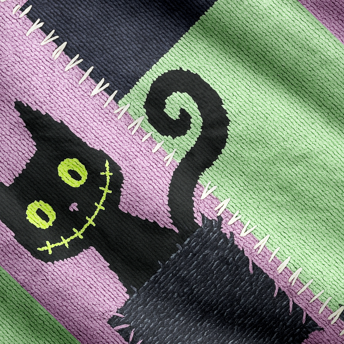 Purplehecate Monster Black Cat Cardigan Sweaters