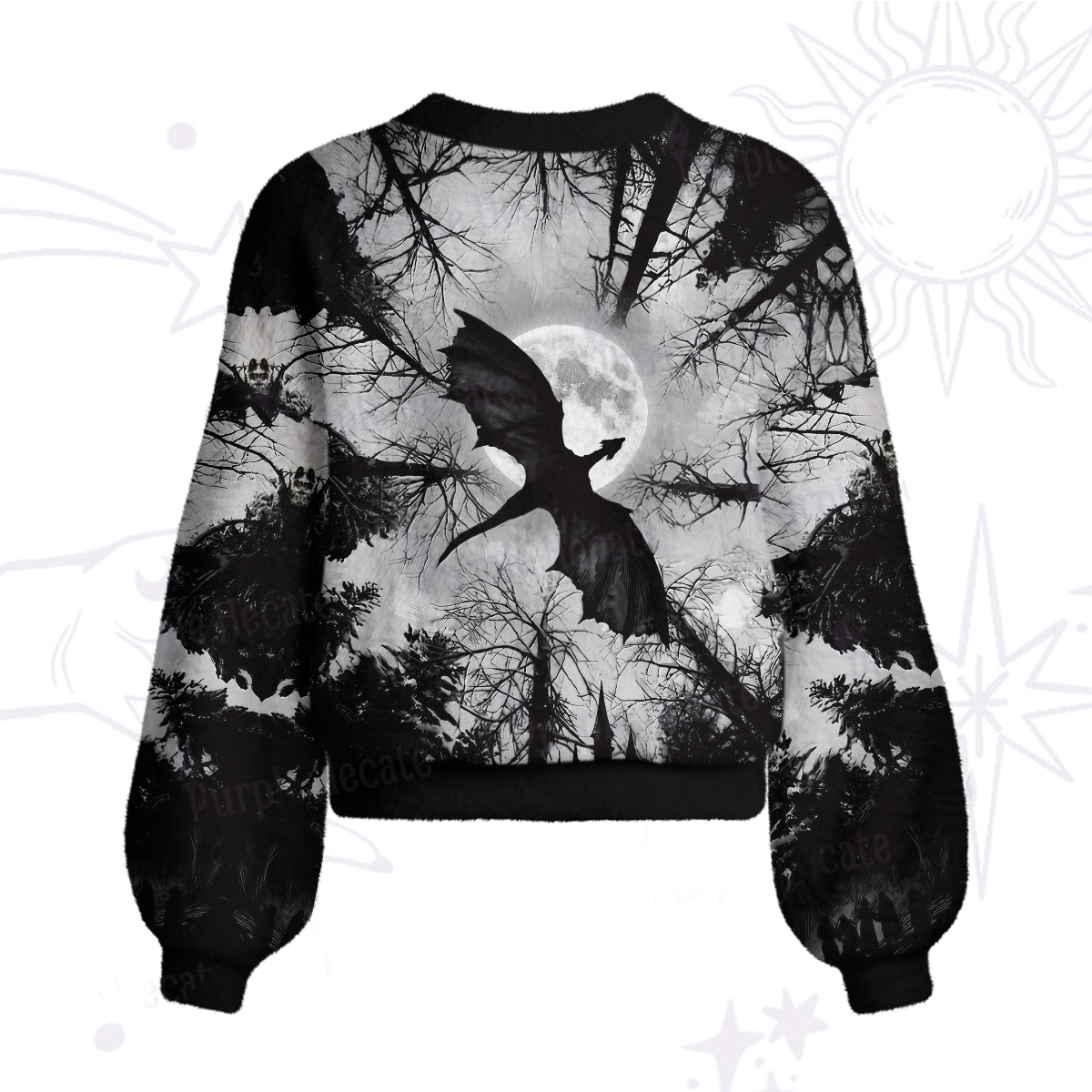 Purplehecate Dark Fantasy Dragon Cardigan Sweaters