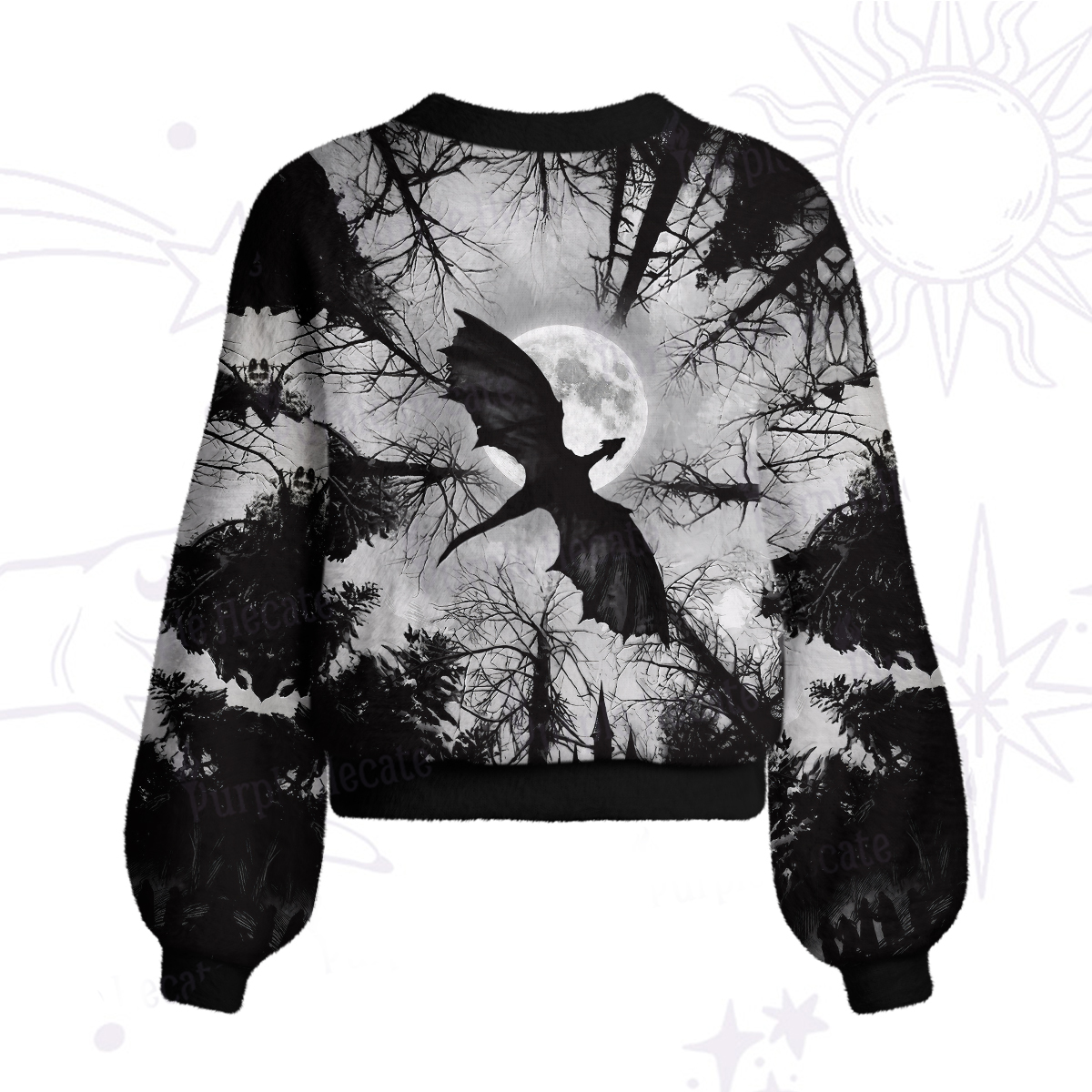 Purplehecate Dark Fantasy Dragon Cardigan Sweaters
