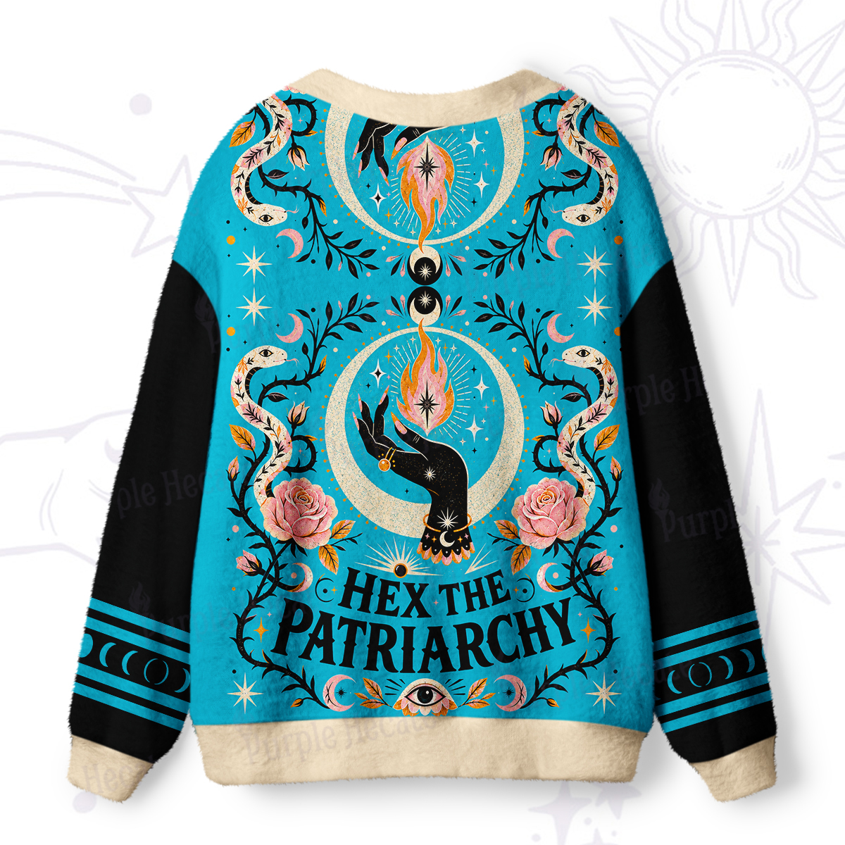 Purplehecate Hex The Patriarchy Ugly Cardigan Sweaters