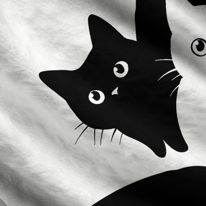 Purplehecate Curious Cats One Shoulder Sweaters