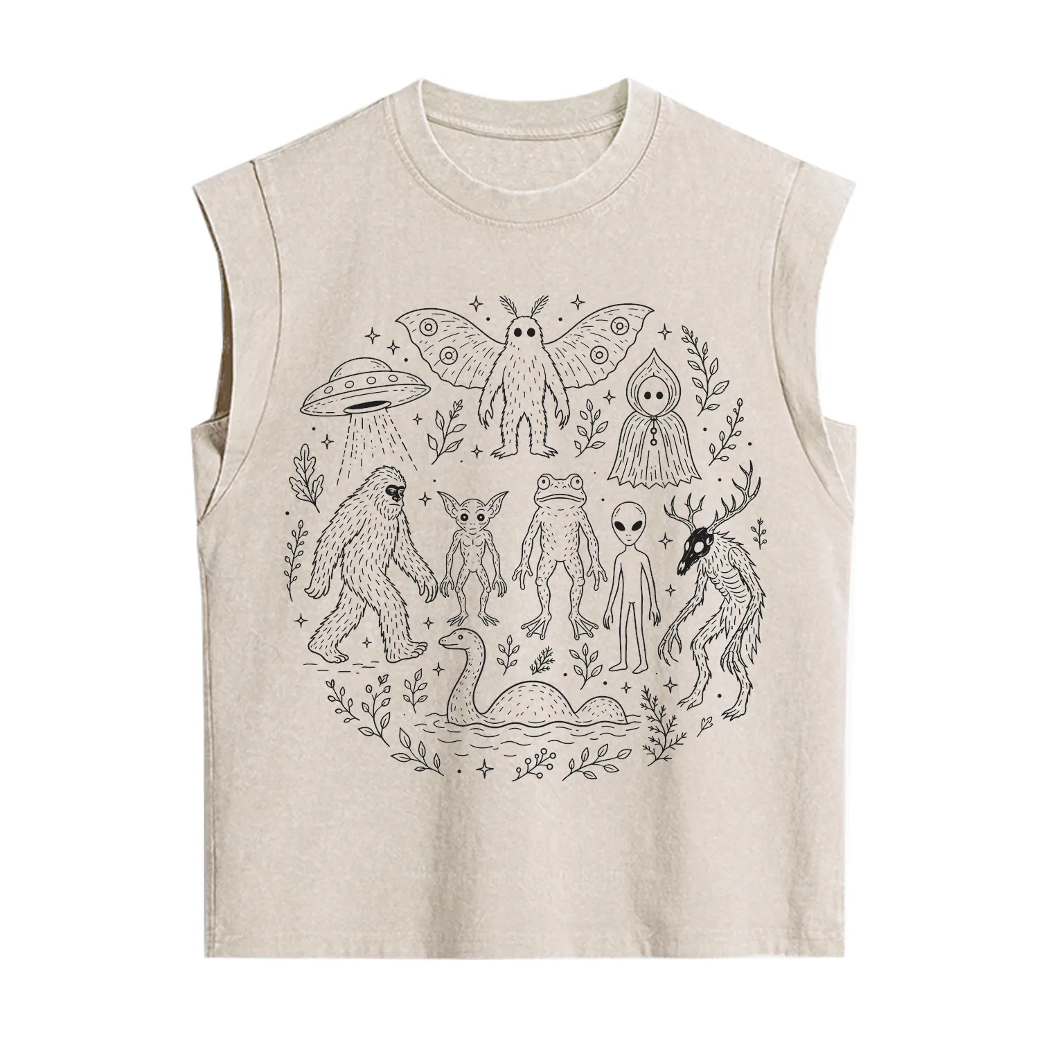 Purplehecate Respect the Locals Cryptid Vintage Washed Tank