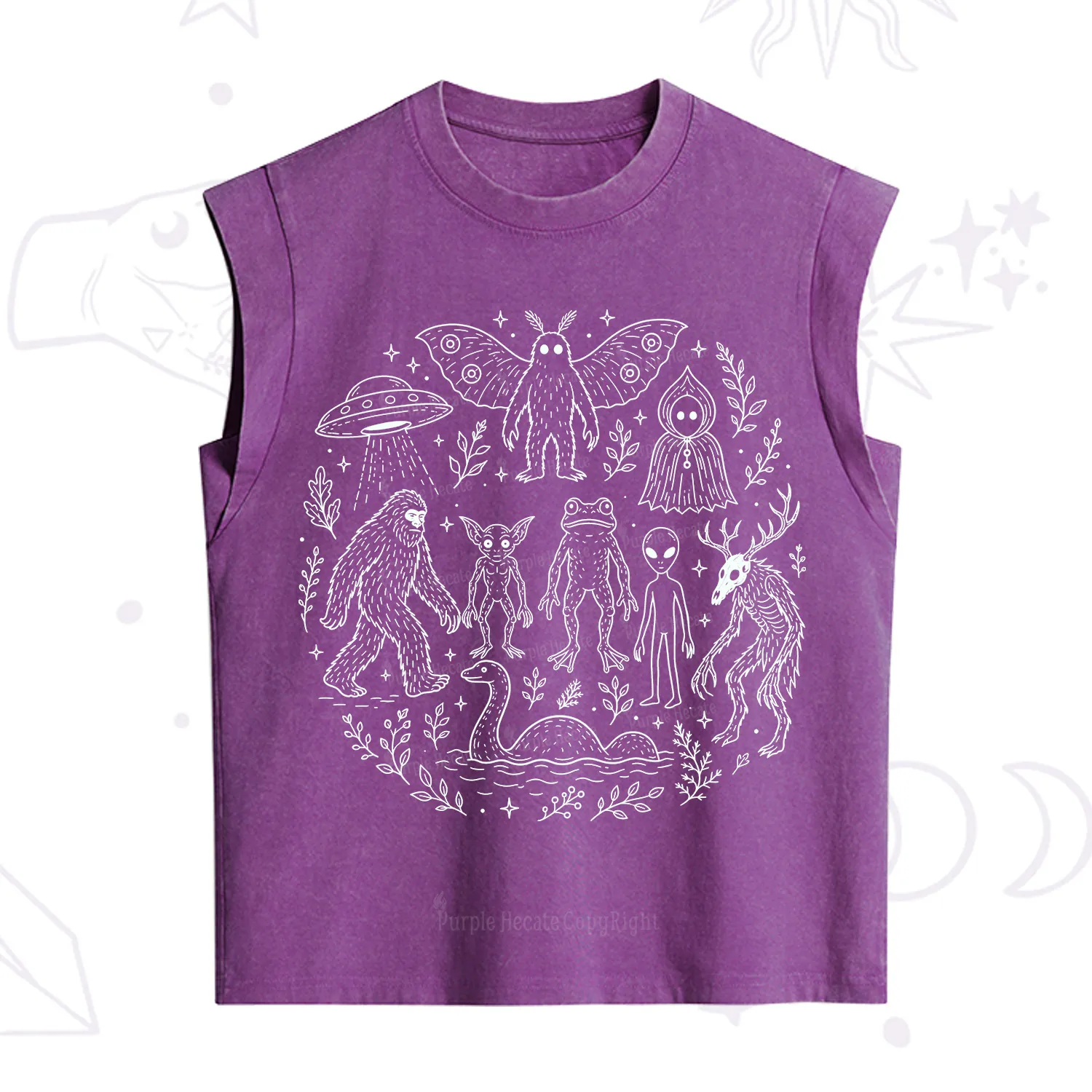 Purplehecate Respect the Locals Cryptid Vintage Washed Tank