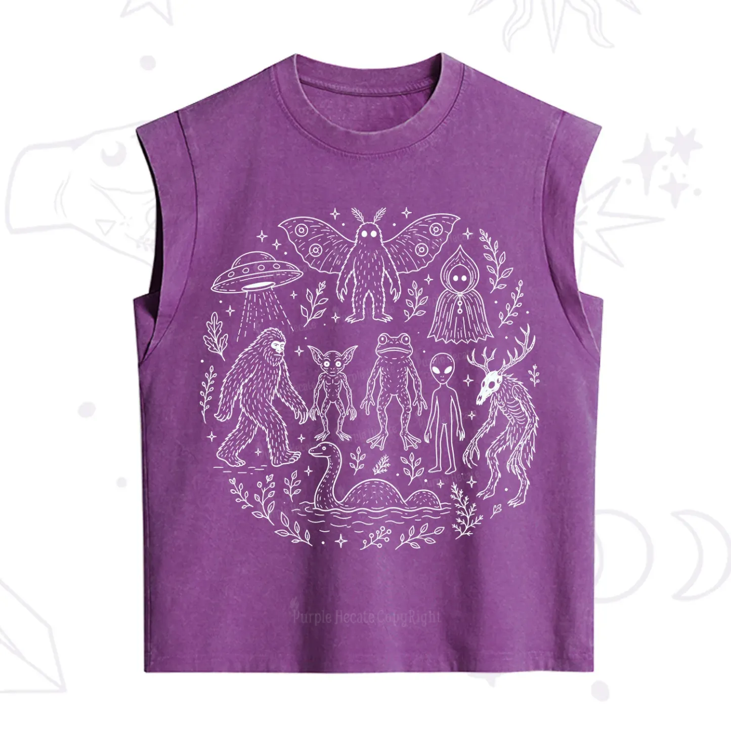 Purplehecate Respect the Locals Cryptid Vintage Washed Tank