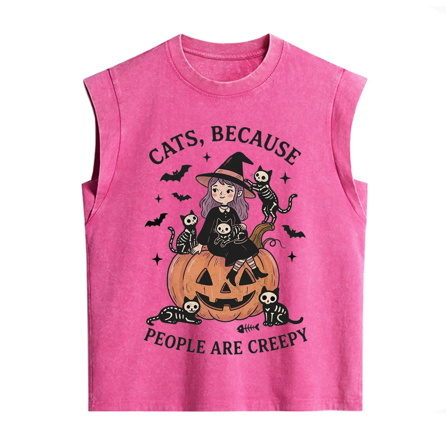 Purplehecate Cats Because People Are Creepy Vintage Washed Tank