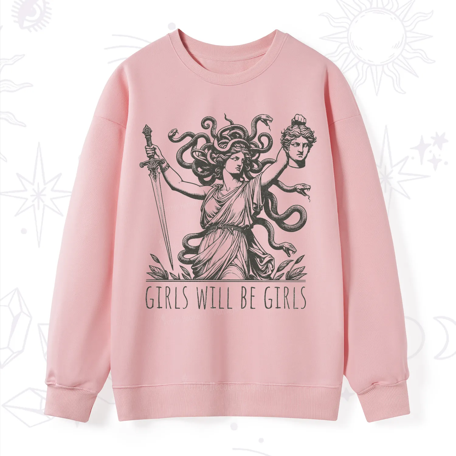 Purplehecate Girls Will Be Girls Medusa Sweatshirt