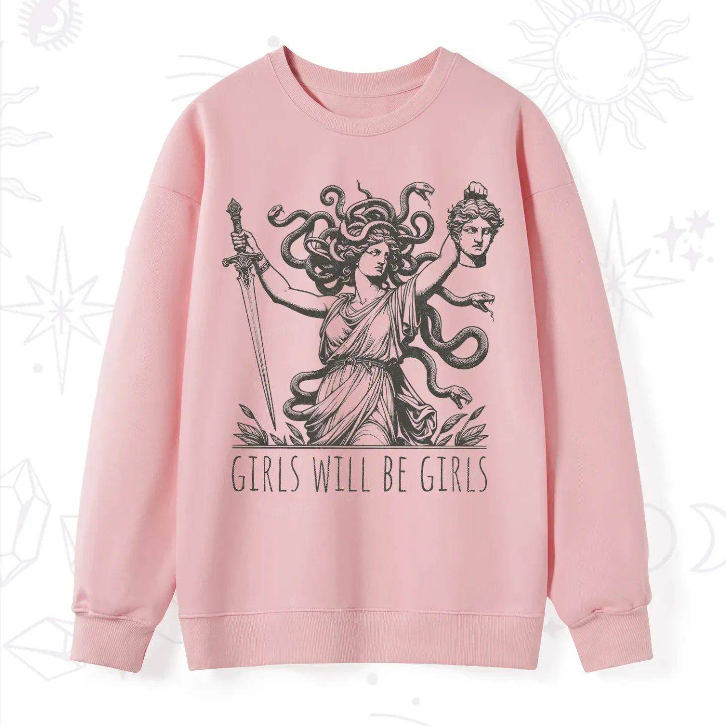 Purplehecate Girls Will Be Girls Medusa Sweatshirt