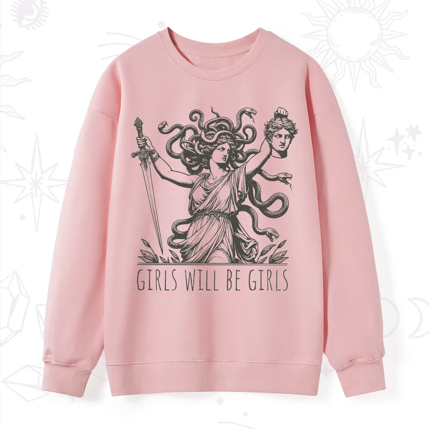 Purplehecate Girls Will Be Girls Medusa Sweatshirt